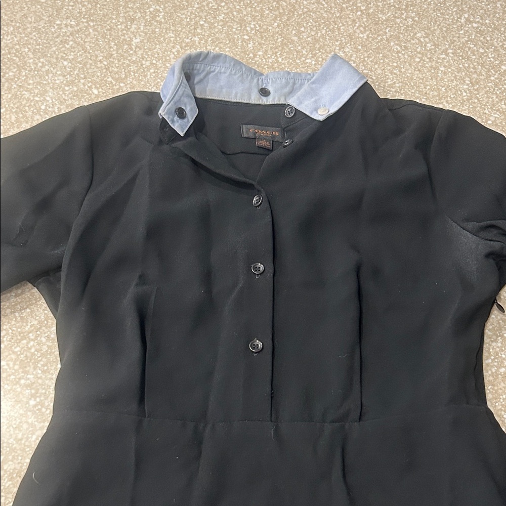 Coach Black and Blue Midi Dress